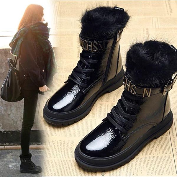 boots waterproof leather snow woman short mink hair 2021 women long plush warm shoes platforms heel footware buckle black
boots waterproof leather snow woman short mink hair 2021 women long plush warm shoes platforms heel footware buckle black