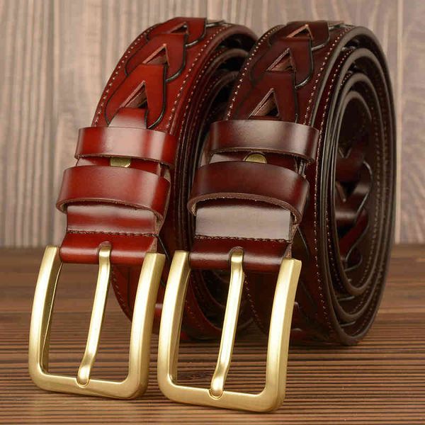belts genuine cowhide men's imitation copper buckle fashion personalized woven casual gift, Black;brown
belts genuine cowhide men's imitation copper buckle fashion personalized woven casual gift, Black;brown
