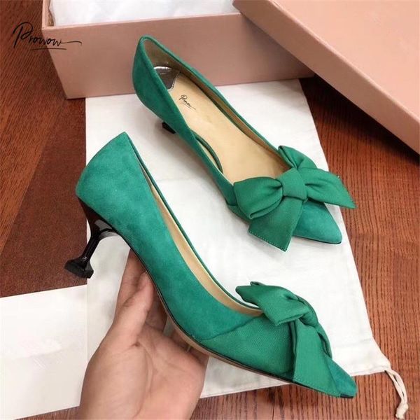 dress shoes prowow black green kid suede spring summer women pumps pointed toe slip on thin mid heel party woman
dress shoes prowow black green kid suede spring summer women pumps pointed toe slip on thin mid heel party woman