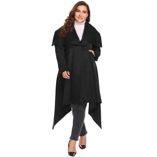 women's trench coats women plus size one-button lapel long sleeve asymmetrical coat height 171cm bust 104cm waist 78cm hip 115cm solid, Tan;black
women's trench coats women plus size one-button lapel long sleeve asymmetrical coat height 171cm bust 104cm waist 78cm hip 115cm solid, Tan;black