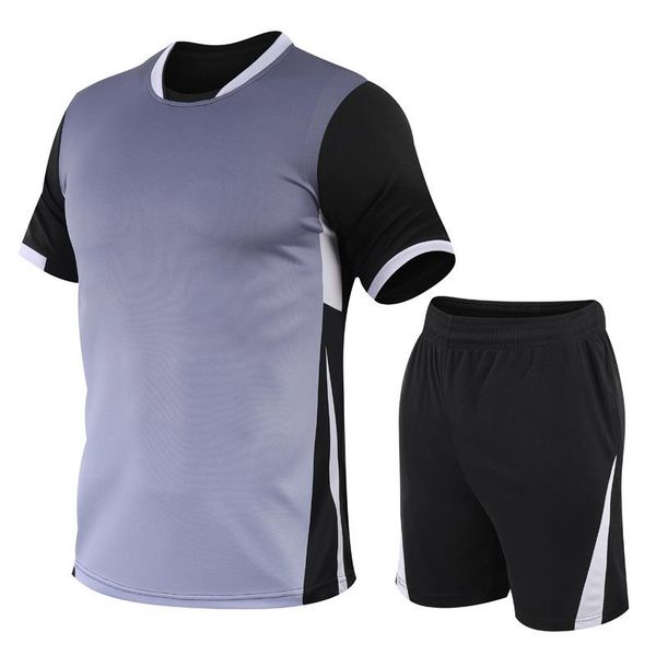 men's tracksuits casual sports sets running training fitness clothes stitching quick-drying short-sleeved male tracksuit, Gray
men's tracksuits casual sports sets running training fitness clothes stitching quick-drying short-sleeved male tracksuit, Gray