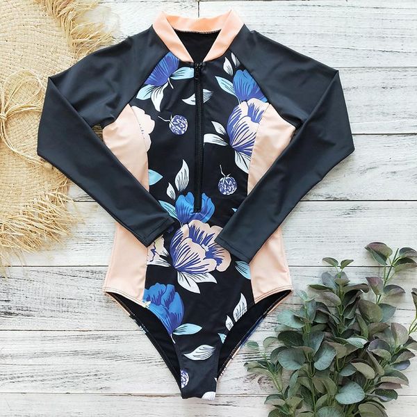 print floral one piece swimsuit long sleeve swimwear women bathing suit retro zipper surfing swim wear one-piece suits
print floral one piece swimsuit long sleeve swimwear women bathing suit retro zipper surfing swim wear one-piece suits