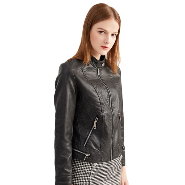 autumn and winter black vintage short leather jackets women spring red fashion plus velvet coats feminina lr755 210531
autumn and winter black vintage short leather jackets women spring red fashion plus velvet coats feminina lr755 210531