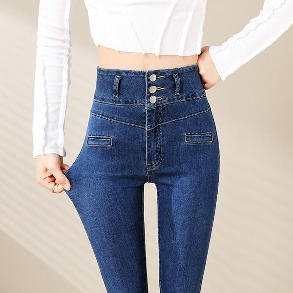 women's jeans women stretch pencil blue black three buckle slim skinny high waist fashion personality female little feet denim pants
women's jeans women stretch pencil blue black three buckle slim skinny high waist fashion personality female little feet denim pants