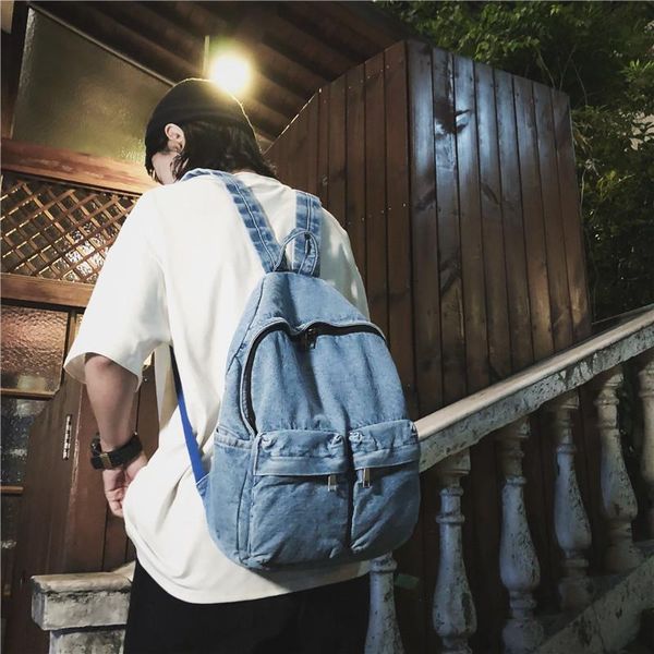 backpack 2021 korean men's and women's casual fashion school bag simple fresh denim outdoor travel all-match package
backpack 2021 korean men's and women's casual fashion school bag simple fresh denim outdoor travel all-match package