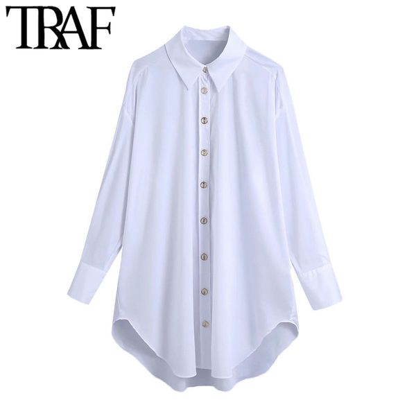 traf women fashion with buttons oversized blouses vintage lapel collar long cuffed sleeve female shirts chic 210415, White
traf women fashion with buttons oversized blouses vintage lapel collar long cuffed sleeve female shirts chic 210415, White