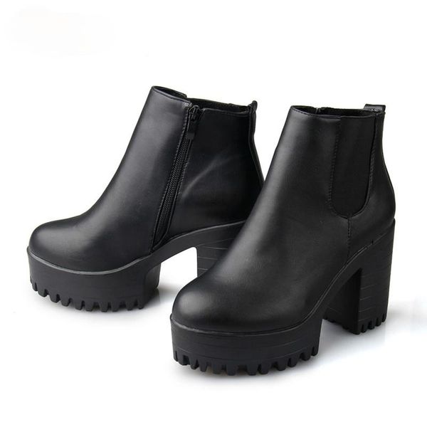 boots botas mujer fashion women square heel platforms zapatos pu leather thigh high pump motorcycle shoes, Black
boots botas mujer fashion women square heel platforms zapatos pu leather thigh high pump motorcycle shoes, Black