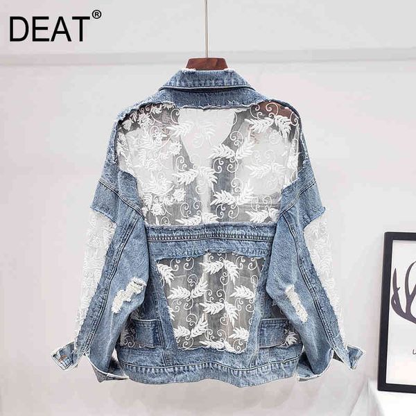 lapel long sleeve embroidery hole denim jacket women short lace splicing casual sunscreen clothing spring gx465 210421, Black;brown
lapel long sleeve embroidery hole denim jacket women short lace splicing casual sunscreen clothing spring gx465 210421, Black;brown