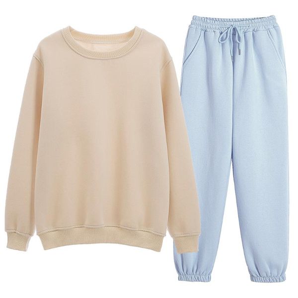 autumn winter solid color sweatshirt cotton two-piece suit pullover cute hoodies for girls full sleeve aesthetic sweatpants set women's, White
autumn winter solid color sweatshirt cotton two-piece suit pullover cute hoodies for girls full sleeve aesthetic sweatpants set women's, White