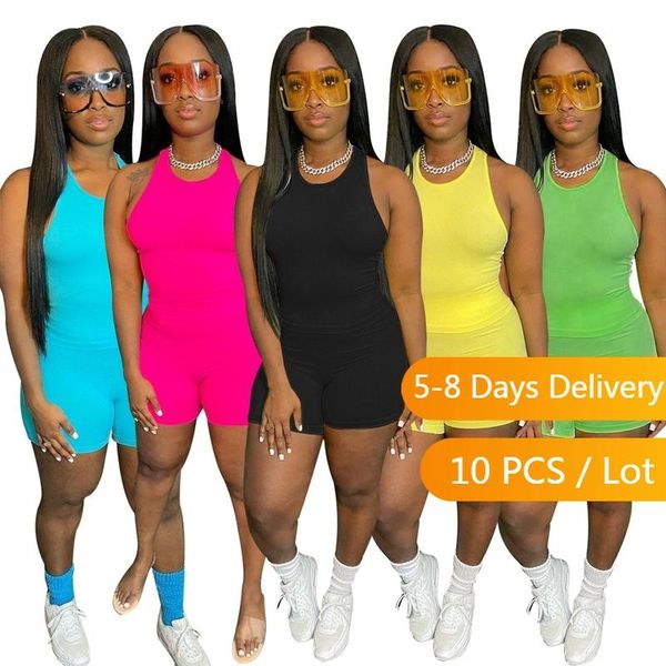 women's tracksuits bulk item wholesale lots summer solid tracksuit women activewear casual two piece outfits tank crop and biker shorts, Gray
women's tracksuits bulk item wholesale lots summer solid tracksuit women activewear casual two piece outfits tank crop and biker shorts, Gray
