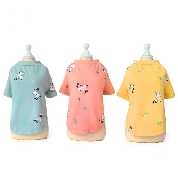 dog apparel cute cat clothes pet pink blue yellow t-shirt small straps spring summer 
dog apparel cute cat clothes pet pink blue yellow t-shirt small straps spring summer