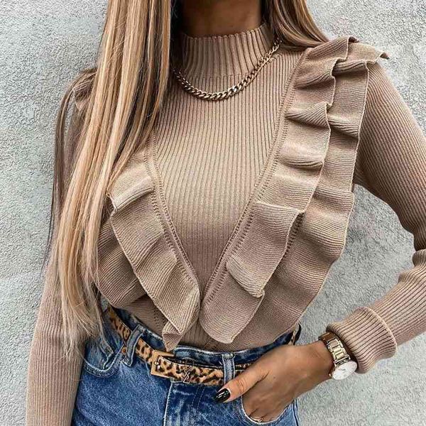 women's sweaters babados de manga longa camisola feminina magro sólido café senhora malha primavera moda casual streetwear blusas wexj, White;black
women's sweaters babados de manga longa camisola feminina magro sólido café senhora malha primavera moda casual streetwear blusas wexj, White;black