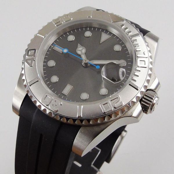 wristwatches japan nh35 miyota 8215 automatic men watch insert bezel rubber strap sterile grey sunburst dial sapphire crystal, Slivery;brown
wristwatches japan nh35 miyota 8215 automatic men watch insert bezel rubber strap sterile grey sunburst dial sapphire crystal, Slivery;brown