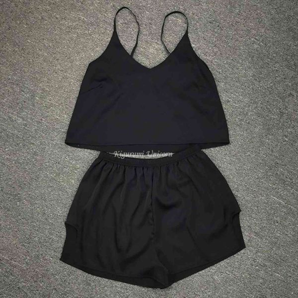 sleep wear lingerie satin womens sleepwears lace v neck camisole shorts set sleepwear pajamas clothes black solid color, Black;red 
sleep wear lingerie satin womens sleepwears lace v neck camisole shorts set sleepwear pajamas clothes black solid color, Black;red