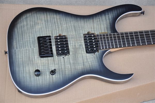 production of high - end custom electric guitar, black tiger skin, closed pickup double vibrato
production of high - end custom electric guitar, black tiger skin, closed pickup double vibrato