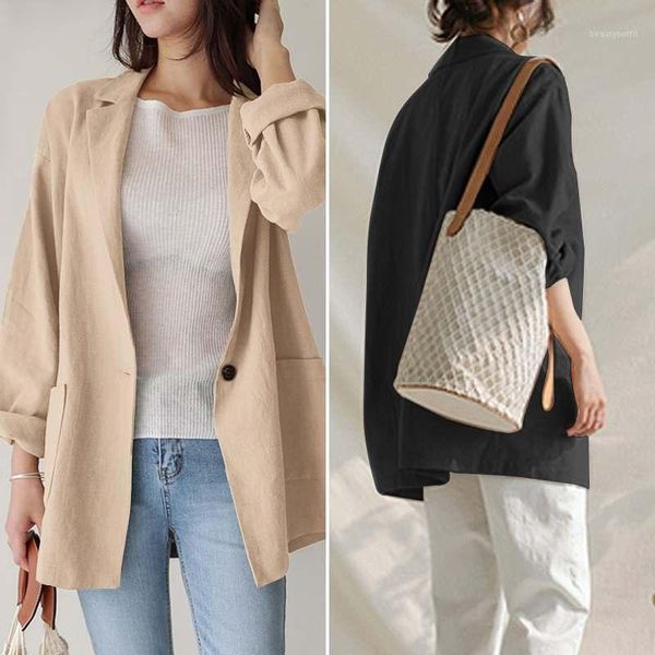 lapel korea blazer autumn womens long sleeve work suit ladies cotton coat solid color pocket short windbreaker women's suits & blazers, White;black
lapel korea blazer autumn womens long sleeve work suit ladies cotton coat solid color pocket short windbreaker women's suits & blazers, White;black