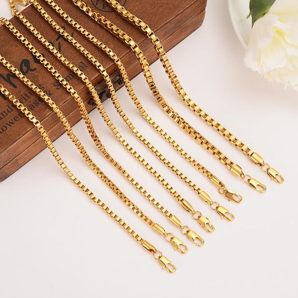 earrings & necklace 12 pcs gold filled square chain for men/women color wholesale necklaces long box jewelry gift, Silver
earrings & necklace 12 pcs gold filled square chain for men/women color wholesale necklaces long box jewelry gift, Silver