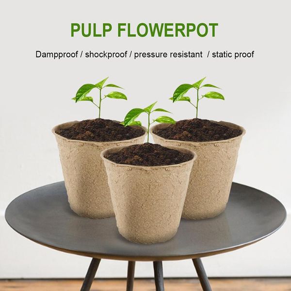 planters & pots 10pcs 6/8cm plant grow pot paper nursery cup starters garden flower vegs kit biodegradable home gardening tools