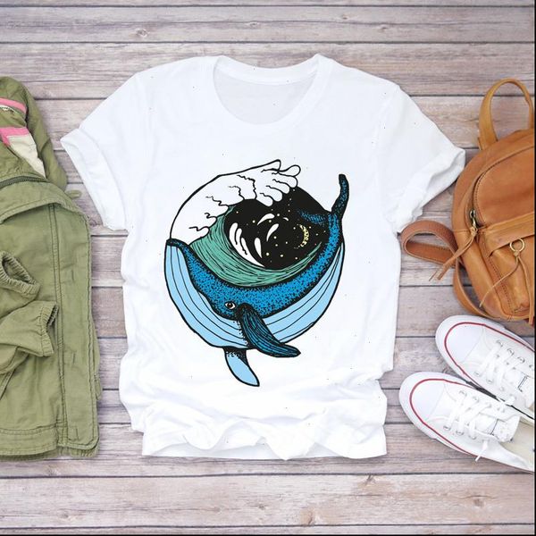 cartoon wave beach ocean printing women t shirts summer atutumn print graphic tee, White
cartoon wave beach ocean printing women t shirts summer atutumn print graphic tee, White