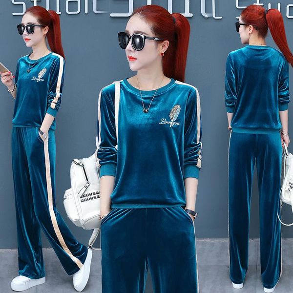 two piece dress 3xl velvet tracksuit women 2 sets velour set long sleeve pullover + pants suit female soft home costume sporting suits, White
two piece dress 3xl velvet tracksuit women 2 sets velour set long sleeve pullover + pants suit female soft home costume sporting suits, White