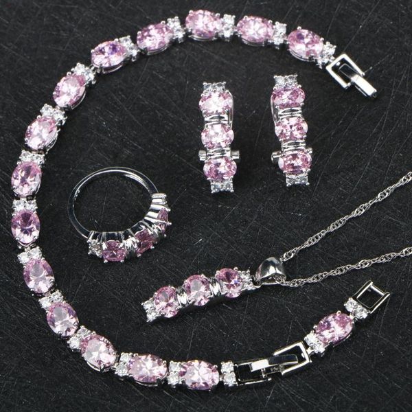 wedding jewelry sets pillar pink stones cz 925 sterling silver clip earrings/pendant/necklace/rings/bracelets for women gift, Slivery;golden
wedding jewelry sets pillar pink stones cz 925 sterling silver clip earrings/pendant/necklace/rings/bracelets for women gift, Slivery;golden