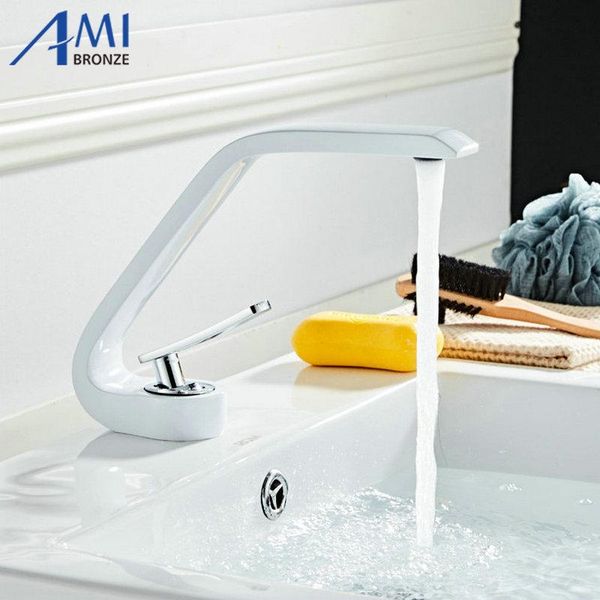 bathroom sink faucets white painted contemporary faucet basin brass mixer tap chrome/blackened 6081b
bathroom sink faucets white painted contemporary faucet basin brass mixer tap chrome/blackened 6081b