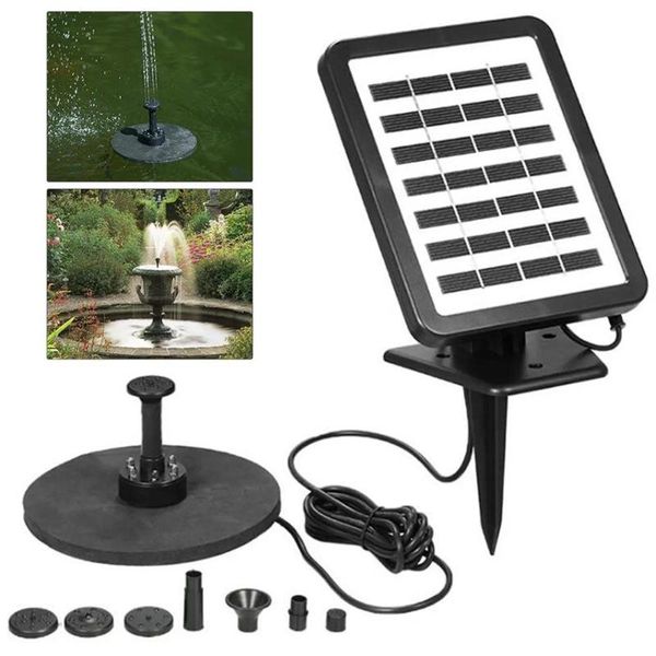 solar power water fountain pump fontein bird floating pond garden decoration with 7 nozzles decorations