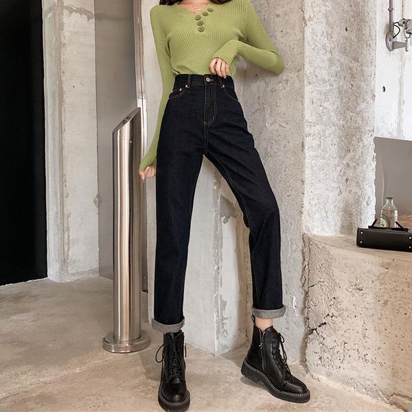 women's jeans 2021 vintage straight women high waist harem black loose denim pants boyfriend mom plus size, Blue
women's jeans 2021 vintage straight women high waist harem black loose denim pants boyfriend mom plus size, Blue
