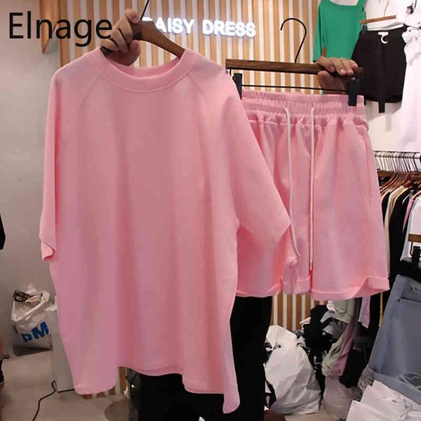 korean raglan sleeves oversize women 2-piece suit o neck flanging shorts elastic female streetwear summer ladies casual sets 210429, White
korean raglan sleeves oversize women 2-piece suit o neck flanging shorts elastic female streetwear summer ladies casual sets 210429, White