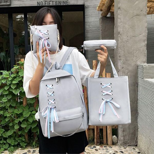 outdoor bags 4 pcs/set multifunction bowknot school bag canvas gift rucksacks women backpack large capacity casual ribbon daily travel solid
outdoor bags 4 pcs/set multifunction bowknot school bag canvas gift rucksacks women backpack large capacity casual ribbon daily travel solid