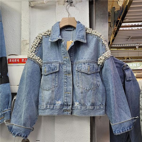 harajuku loose vintage blue hole denim jacket women spring 2021 heavy work beaded jeans casual chaqueta mujer female coat women's jacke, Black;brown
harajuku loose vintage blue hole denim jacket women spring 2021 heavy work beaded jeans casual chaqueta mujer female coat women's jacke, Black;brown