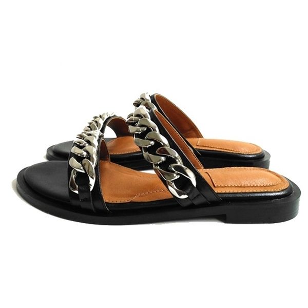 sandals black fashion soft leather sandals with women's flat heels will see open toe silver chains decorations sliding in shoes shoe hi
sandals black fashion soft leather sandals with women's flat heels will see open toe silver chains decorations sliding in shoes shoe hi