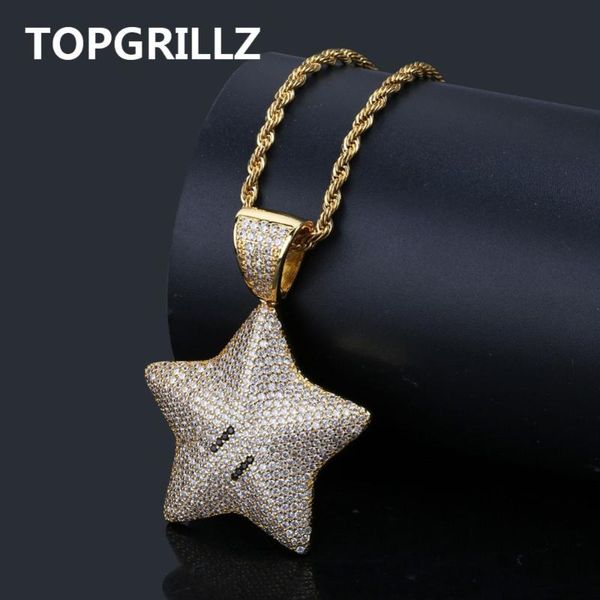 pendant necklaces rillz gold silver color cartoon star necklace charms for men iced out bling cubic zircon hip hop jewelry gifts 
pendant necklaces rillz gold silver color cartoon star necklace charms for men iced out bling cubic zircon hip hop jewelry gifts