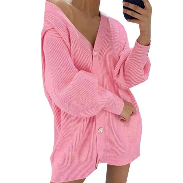 women's knits & tees 2021 autumn solid loose knitted v-neck cardigan casual sweater coat for women long-sleeved elegant color top, White
women's knits & tees 2021 autumn solid loose knitted v-neck cardigan casual sweater coat for women long-sleeved elegant color top, White