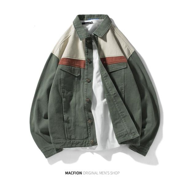 men's jackets fashion 2021 polyester tooling jacket male student tide japanese retro harbor wind lapel canvas, Black;brown
men's jackets fashion 2021 polyester tooling jacket male student tide japanese retro harbor wind lapel canvas, Black;brown