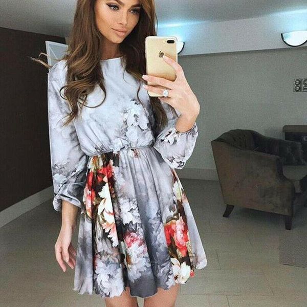 elegant women floral mini dress vintage long sleeve a-line office lady high waist flowers spring summer casual dresses, Black;gray
elegant women floral mini dress vintage long sleeve a-line office lady high waist flowers spring summer casual dresses, Black;gray