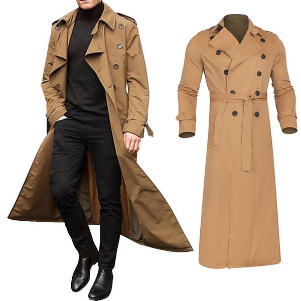 men's trench coats 2021 mens fashion autumn men long jackets slim fit windbreakers winter warm plus size, Tan;black
men's trench coats 2021 mens fashion autumn men long jackets slim fit windbreakers winter warm plus size, Tan;black