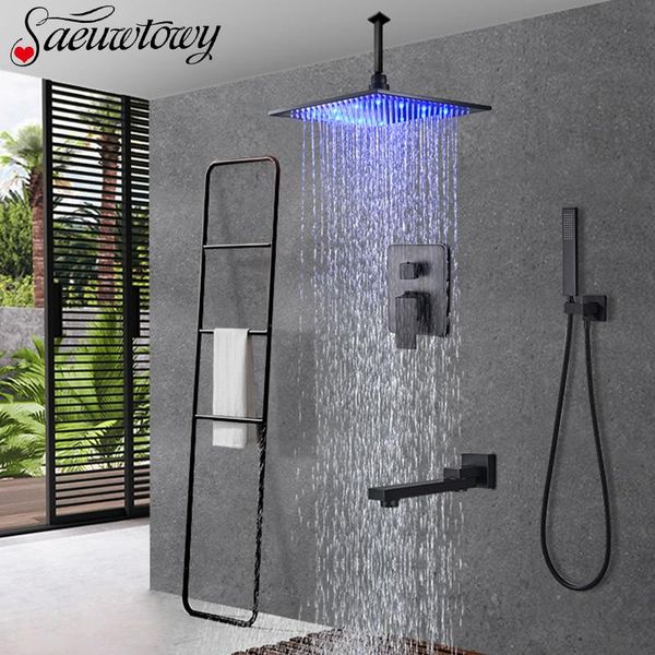 ceiling mount black concealed shower set led rain head bathtub spout faucet tap bathroom 2&3 ways sets
ceiling mount black concealed shower set led rain head bathtub spout faucet tap bathroom 2&3 ways sets