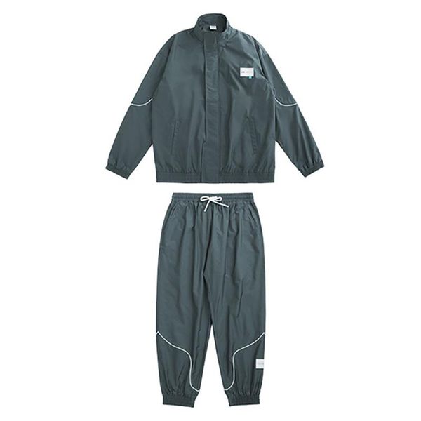 men's tracksuits jacket and pants personality casual fashion loose suit spring autumn windbreaker outdoor thin coats clothes, Gray
men's tracksuits jacket and pants personality casual fashion loose suit spring autumn windbreaker outdoor thin coats clothes, Gray