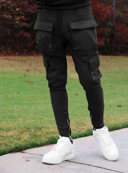 men's pants 2021 casual fitness loose waist solid color leggings multi-pocket fashion hip street, Black
men's pants 2021 casual fitness loose waist solid color leggings multi-pocket fashion hip street, Black