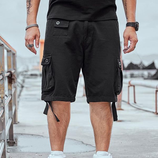 men's shorts cross-border all-match summer loose plus size five-point pants european and american overalls, White;black
men's shorts cross-border all-match summer loose plus size five-point pants european and american overalls, White;black