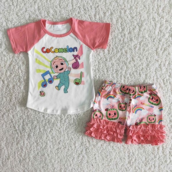 boutique kids summer outfits raglan shirt icing ruffle shorts 2pieces set cute cartoon clothes, White
boutique kids summer outfits raglan shirt icing ruffle shorts 2pieces set cute cartoon clothes, White