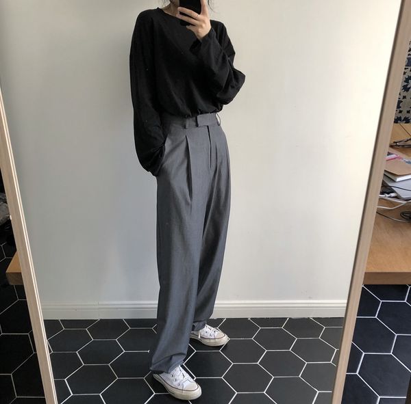 women's pants & capris summer wide leg pant casual high waist long trousers loose straight ol suit streetwear quality i4qd, Black;white
women's pants & capris summer wide leg pant casual high waist long trousers loose straight ol suit streetwear quality i4qd, Black;white