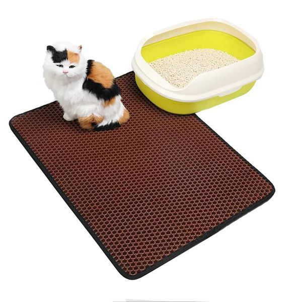 cat beds & furniture cats accessories waterproof pet litter mat eva double layer trapping clean pad products