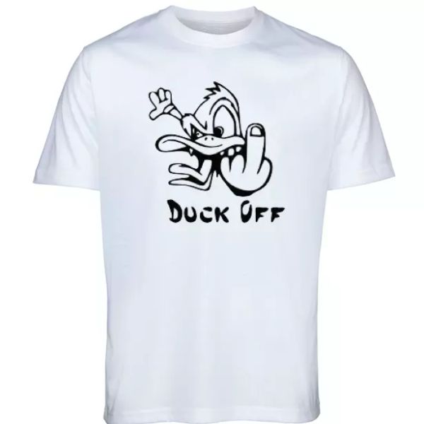 Funny Rude T Shirt Duck off abusive novelty Birthday Joke tee Gift Mens cotton, White;black
Funny Rude T Shirt Duck off abusive novelty Birthday Joke tee Gift Mens cotton, White;black