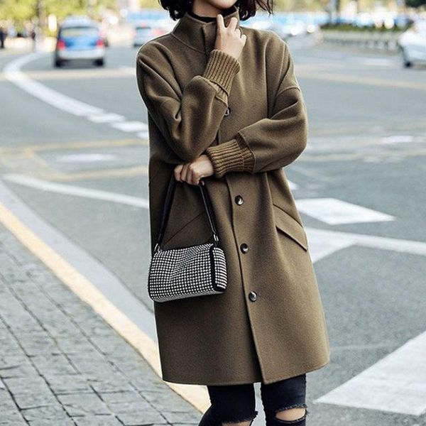 women's wool & blends woolen coat for women 2021 winter korean style young and middle-aged versatile loose, Black
women's wool & blends woolen coat for women 2021 winter korean style young and middle-aged versatile loose, Black