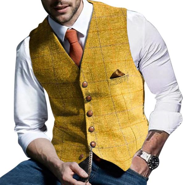 men's vests suit vest v-neck single-breasted yellow grey slim fit business waistcoat jacket for men groomman wedding clothing, Black;white
men's vests suit vest v-neck single-breasted yellow grey slim fit business waistcoat jacket for men groomman wedding clothing, Black;white