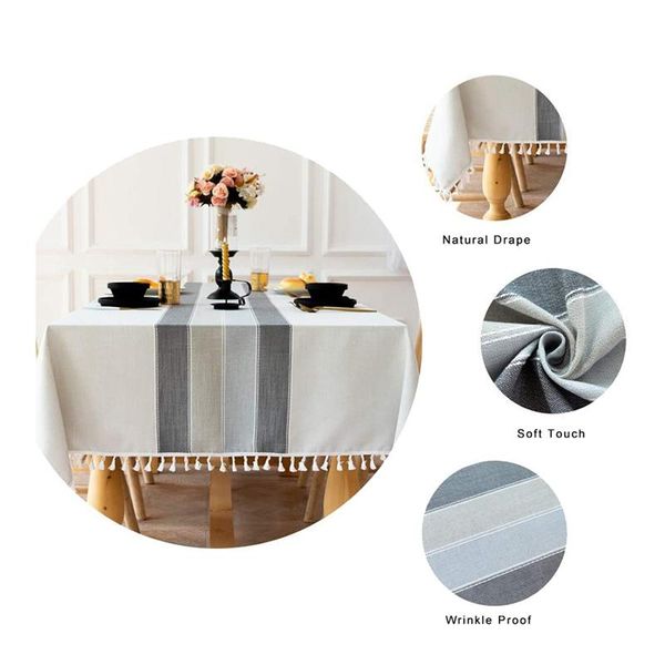 table cloth rectangular cotton linen tablecloth,with tassel edge dust-proof washable dining cover(grey stripe,140x180cm)
table cloth rectangular cotton linen tablecloth,with tassel edge dust-proof washable dining cover(grey stripe,140x180cm)