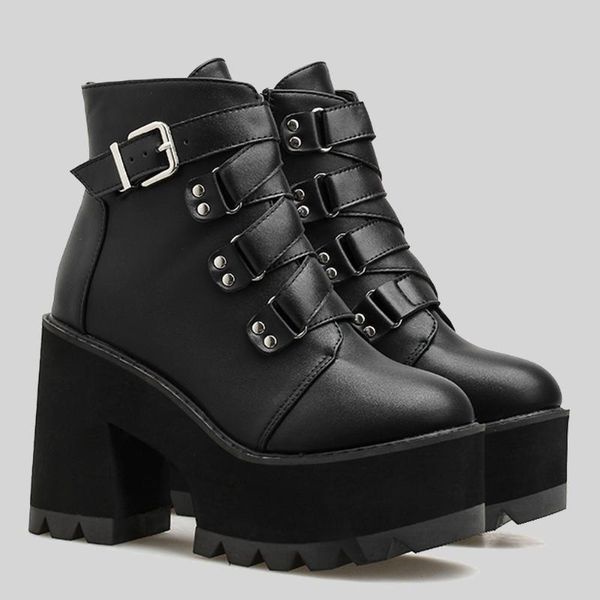 boots brand autumn winter fashionable leisure chunky high heels platform belt buckles ankle shoes women, Black
boots brand autumn winter fashionable leisure chunky high heels platform belt buckles ankle shoes women, Black