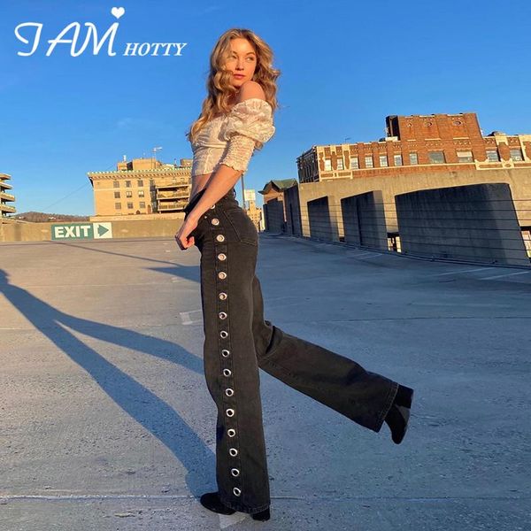 oversized black chic punk style hollow out y2k jeans women fashion street baggy high-waisted harajuku denim pants iamty women's, Blue
oversized black chic punk style hollow out y2k jeans women fashion street baggy high-waisted harajuku denim pants iamty women's, Blue